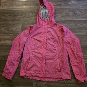 Columbia Pink Hooded Windbreaker Jacket